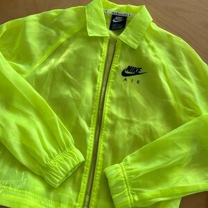 Sheer / Neon yellow Nike jacket XS